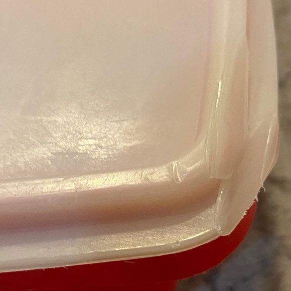 Vintage Tupperware Stow n Go 3 piece rectangle organizer in red and white - Picture 7 of 10